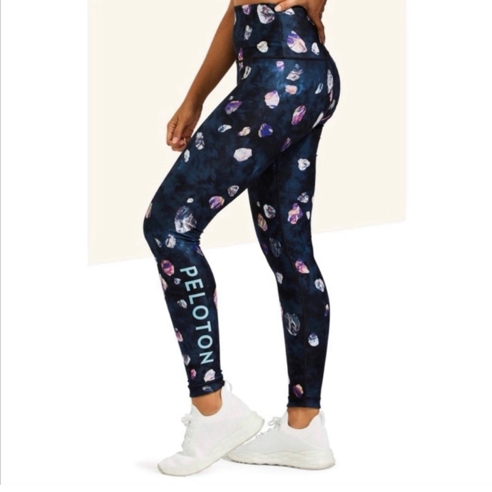 WITH x Peloton Reversible High Waist Navy Asteroid Leggings Women’s Size Medium